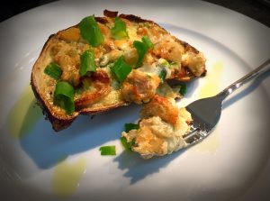 Batata-doce recheada com mascarpone e cebolinho - Blog da Spice