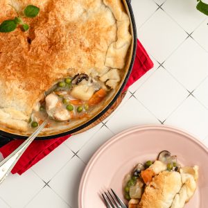 Pot pie de legumes e ervilhas - frango-3